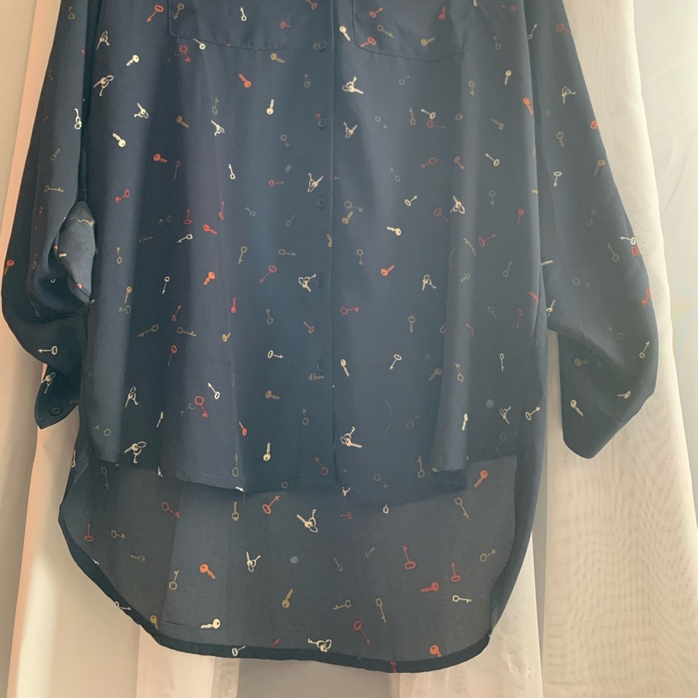 Sheer button front blouse - Picture 5 of 5